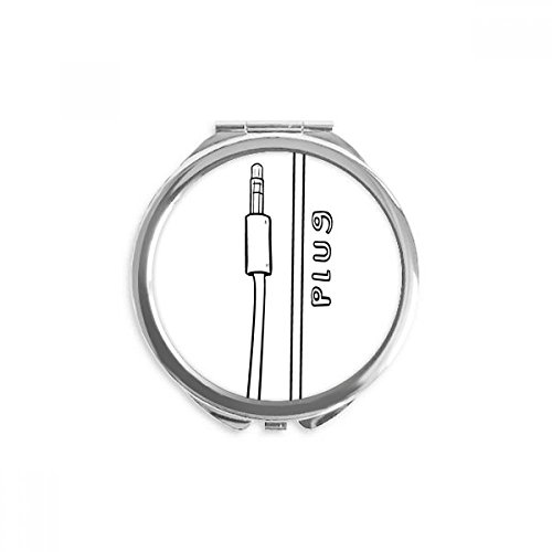 Miroir rond maquillage de poche portable pour retouches beauté en voyage et au bureau