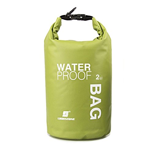 Bolsa impermeável para armazenamento de celular WINOMO 2L para viagens ao ar livre (verde)