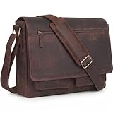 VALENCHI Full Grain Leather Messenger Bag