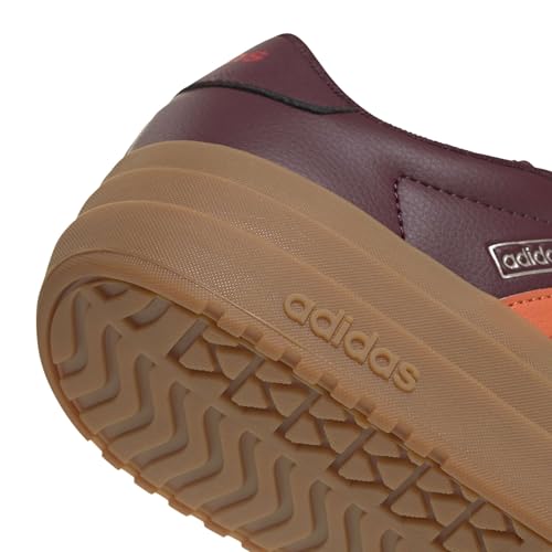 Image of adidas Womens Vl Court Bold Lace Up Sneakers Shoes Casual - Pink