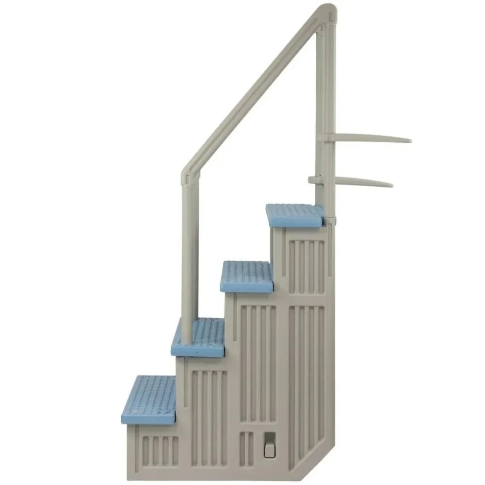 Escalera para piscina con peldaños antideslizantes 81 in altura miniatura 3