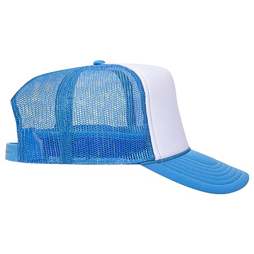 Image of OTTO Polyester Foam Front 5 Panel High Crown Mesh Back Trucker Hats in 97, Bulk, Wholesale