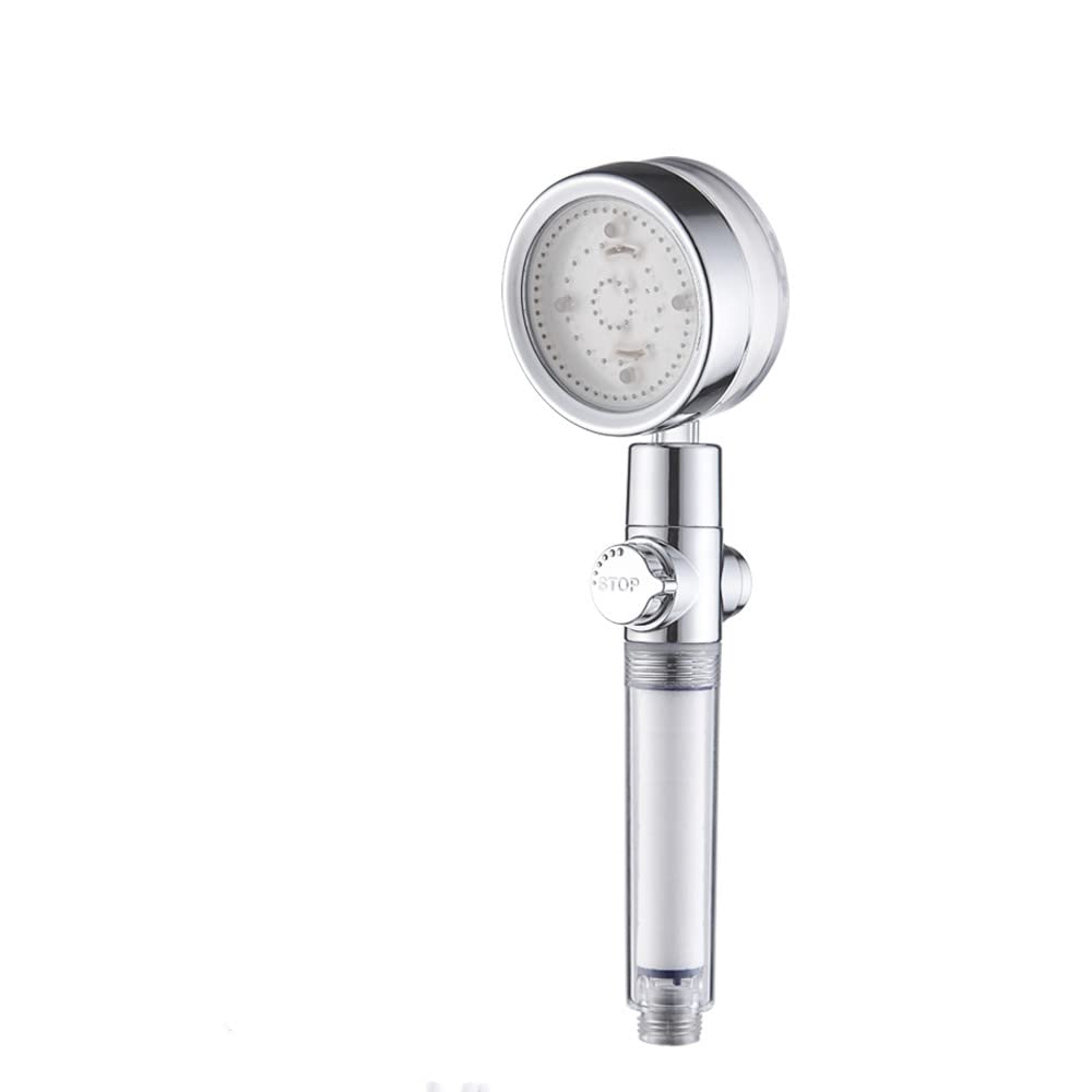 Cabezal de ducha giratorio turbo, filtro de ahorro de agua de alta presión, boquilla de pulverización de 360 ​​grados, cabezal de ducha portátil giratorio, multicolor, China