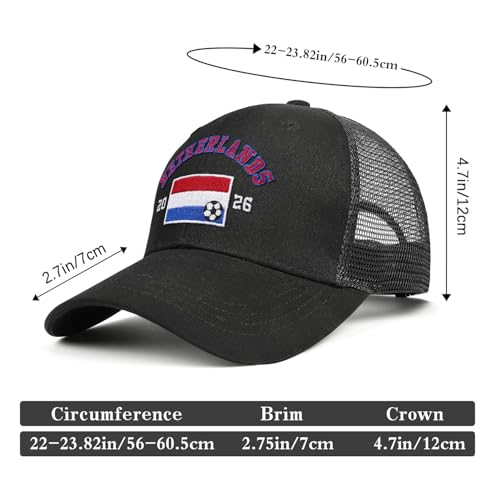 Image of Adjustable State Flag Trucker Hat Mesh Baseball Cap with Embroidered Patch for Men Women