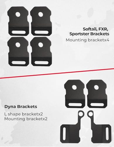 KEMIMOTO Motorcycle SaddleBags 15L Black for Softail Dyna Sportster Crusier Motorcyclists