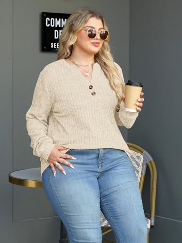 VUTRU Sweater for Women V Neck Long Sleeve Shirts Lightweight Loose Tunic Tops Fall Fashion Trendy Clothes 20254