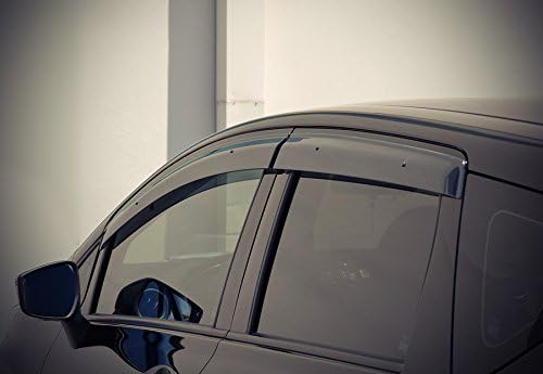WellVisors Window Visors Wind Deflectors Compatible with Nissan Versa Note Hatchback 2014-2019 Premium Series Rain Guards 3-847NS008