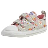 Sangle velcro, baskets basses Converse Chuck Taylor All Star 2V Llama Ox Souris/Coastal Pink Canvas Baskets pour enfant - Gris - gris, 38 EU