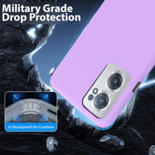 Image of LIRAMARK Liquid Silicone Soft Back Cover Case for OnePlus Nord CE 2 5G / 1+Nord CE 2 5G (Lavender)
