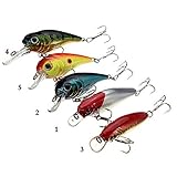 LanGuShi DIAOYU31 40mm Biomimetic Sinking Fishing Lure Crankbaits Basso Hook Durable (Color : #5)