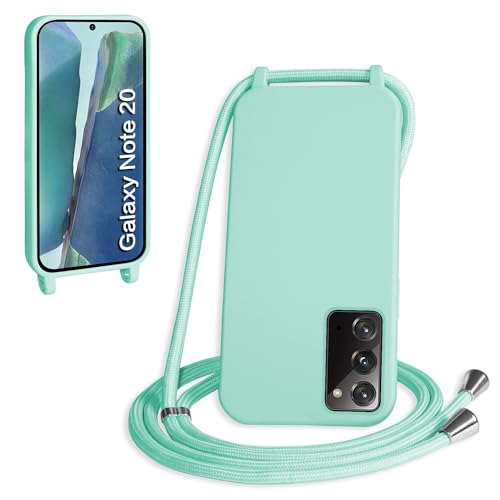 WenBaby Coque avec Cordon pour Samsung Galaxy Note 20,Collier pour Étui bandoulière Colliers de cellulaire Mince Antichoc Réglable Lanyard Silicone...