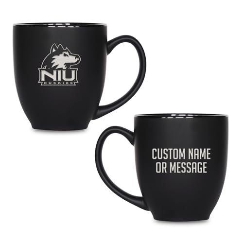 Image of Rico Industries NCAA Primary 15-Oz Personalized Matte Black Bistro Mug - for Hot or Cold Drinks