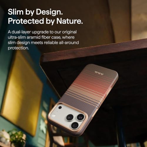 Image of pitaka for iPhone Pro Case 6.3 inch Refined Protection, Premium, Sunset