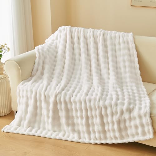 NEWCOSPLAY Couverture pour canapé – Couverture en Flanelle Super Douce avec Bulles 3D, légère,...