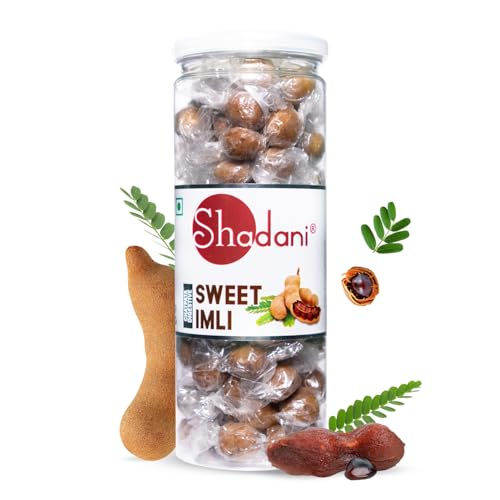 Shadani Sweet Imli Candy (Can Of 140g) Meethi Imli Goli | Sweet Dry Tamarind Goli |Soft Chewy Tamarind Candy with Real Pulp | No Artificial Colors or Preservatives