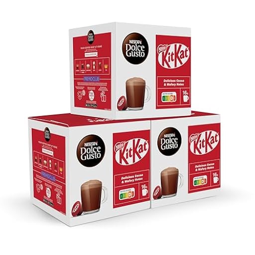 NESCAFÉ Dolce Gusto Kitkat - Cápsulas de Café, 48 Cápsulas (3x16) - Bebida de Chocolate - Originales para cafeteras Dolce Gusto | Ya disponible en tu tienda friki favorita! En mundofriki.es!