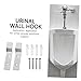 FONDOTIN 6sets Stainless Steel Urinal Hooks Hanging Toilet Accessories Easy Installation Wall-Mounted Design for Practical Use Home Travel Includes Screws and Tools