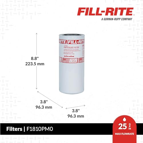 Image of Fill-Rite F1810PM0 3 /4 inch 18 GPM (68 LPM) 10 Micron Particulate Spin-On Fuel Filter