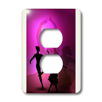 Interruptor de luz de bailarinas fucsia 3dRose lsp_179539_6 evita manchas en la pared
