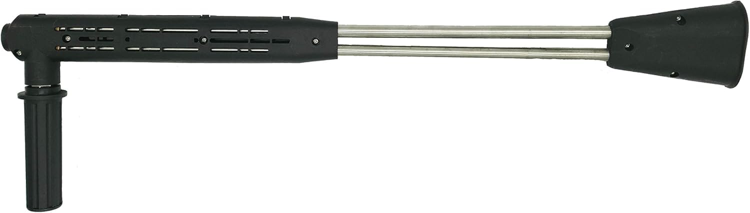 CANPUMP Doble varita y pistola de acero inoxidable de 40 pulgadas, ventilada, 5000 PSI, agarre moldeado de doble lanza para lavadora a presión eléctrica