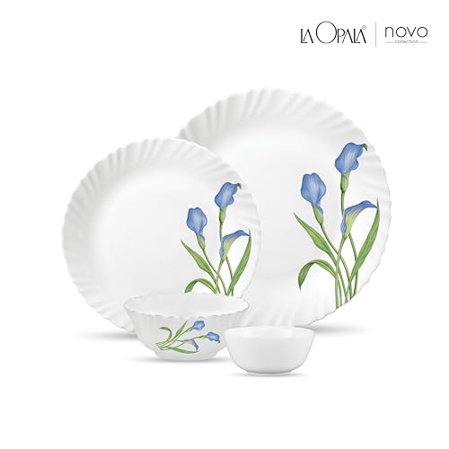 Image of La Opala, Novo Collection, Opal Glass Dinner Set 20 pcs, Tender Trio, White