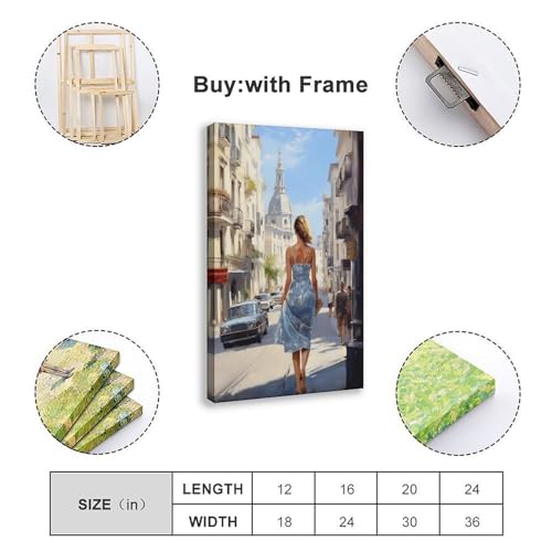 Toile de voyage touristique romantique de femmes italiennes, l'élégance de l'Europe - 2