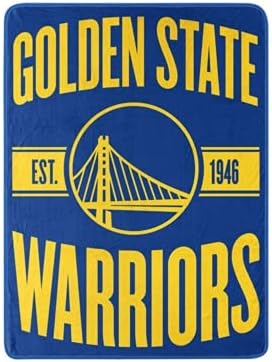Northwest NBA Golden State Warriors Micro Raschel Throw Blanket, 46" x 60", Clear Out