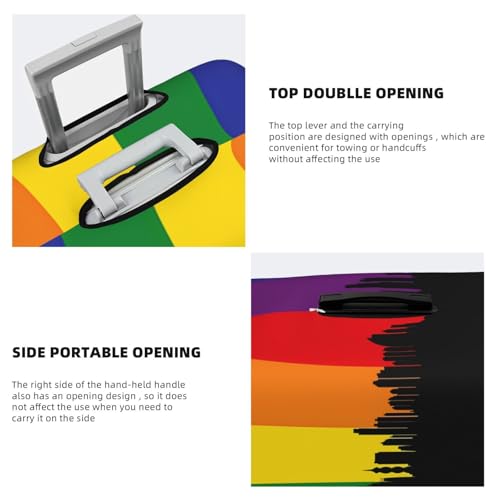 Panama City Skyline Luggage Cover For Travel Suitcase Protector Fits 18-32 Inch Case Large4