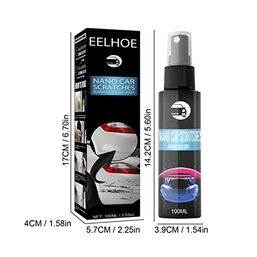 Scratch Removal for Cars - 100ml Car Paint Scratch Repair - Car Restorer Spray High Gloss Hydrophobi