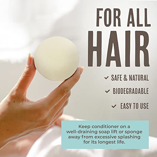 Buffalo Gal Grassfed Beauty Hyaluronic Conditioner Bar, Natural Hair Conditioner For Hair Growth, Hydrating Conditioner For Dry Hair, Detangling Conditioner For All Hair Types, 3 Fl Oz, Unscented #TOP5