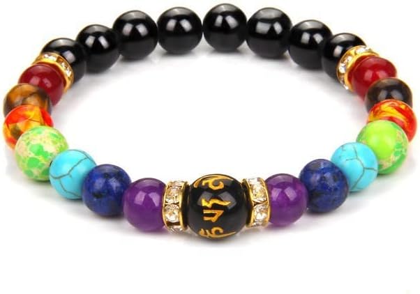 ZMANYIJEW Pulsera Arus 7 Chakras Original 7 Chakra Pulsera con piedras reales Chakra Pulseras para mujeres y hombres