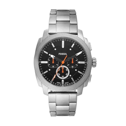Fossil Herren Analog Quarz Uhr mit Edelstahl Armband FS6095