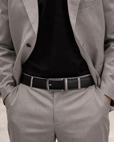 Image of MILORDE Men's Leather Ratchet Belt - 35mm - Customizable Fit