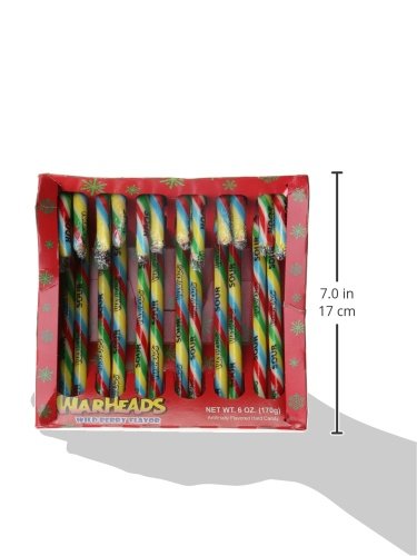 Warheads Candy Canes 12 Count - 2 Boxes