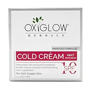 Oxyglow Herbal face Cold Cream for all skin types and protects the skin with SPF 10 | 50Gram | Pack of 1