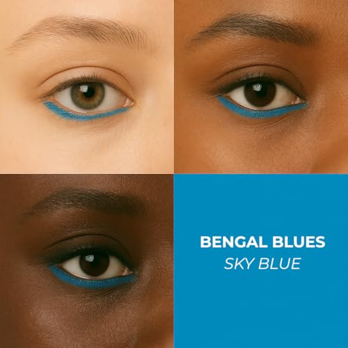 Image of LoveChild Masaba Colored Kajal, Bengal Blues (Sky Blue)- Intense Color, Smooth Glide, Waterproof, Smudge-Proof Eye Pencil with Almond Oil, 0.35 g