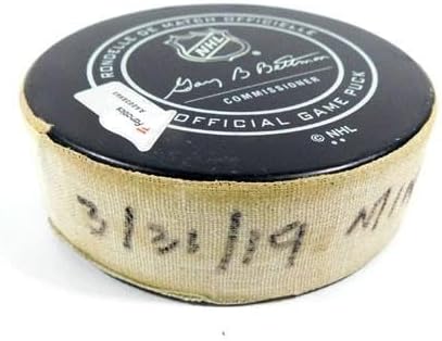 2019 Arizona Coyotes vs. Minnesota Wild Game Used Puck 3-31-19 AA0038963 - NHL Unsigned Game Used Pucks