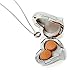 PILL THING Amour Heart Pill Necklace- Medication Heart Necklace-Stainless Steel Necklace with Strong Magnetic Closure-Keep your Medication Safe in Silver Heart Locket, 26 Inch Chain (Silver)