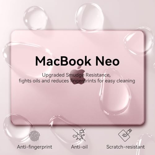 Image of EooCoo Case Compatible with MacBook Neo 13 inch 2026 Model A3404 with A18 Pro chip, Matte Lightweight Hard Shell Scratch Resistant Protective Cover, Original Blush