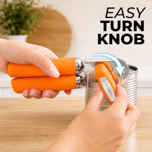 Image of Zulay Kitchen Stainless Steel Swing Open Manual Can Opener Comfortable Grip