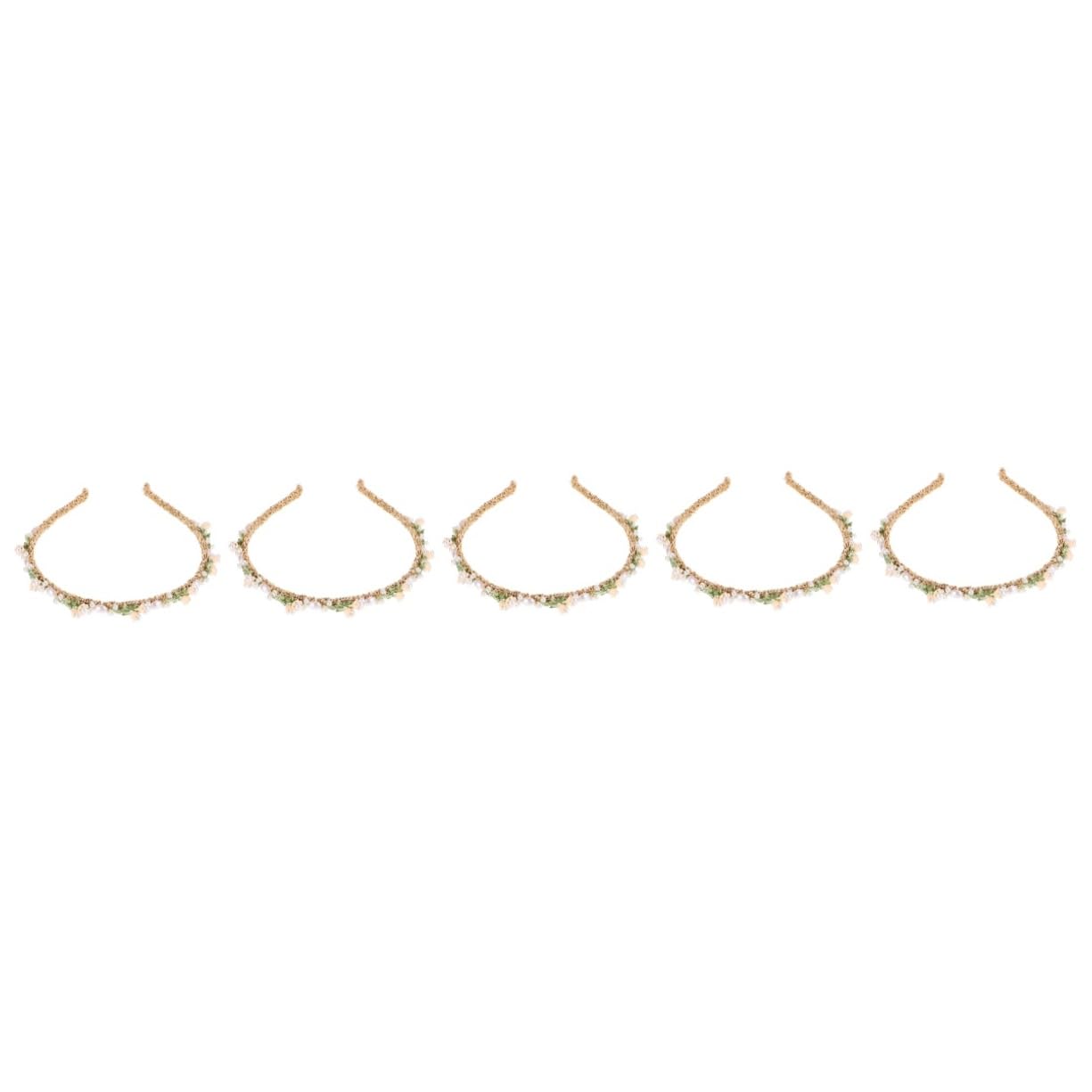 minkissy 5pezzi Cerchietto Floreale Elegante Fiori Di Mughetto Per Sposa e Occasioni Speciali Accessorio Leggero e Confortevole Per Donne e Ragazze