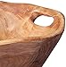Enrico Root Wood Medium Bowl with Handles, Brown