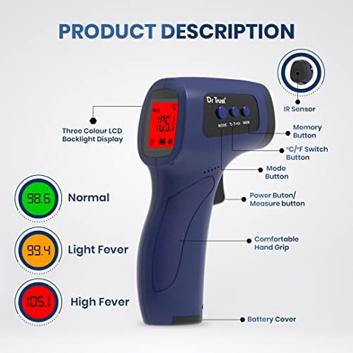 Dr Trust (USA) Non Contact Infrared Forehead Thermometer Gun Dr Trust (USA) Non Contact Infrared Forehead Thermometer Gun