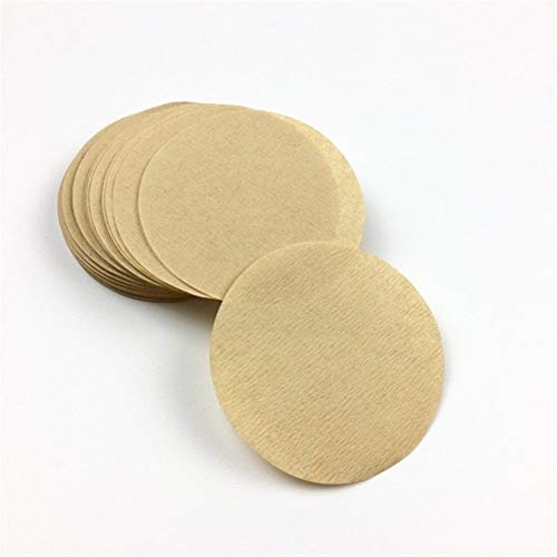 Kaffeefilter 400PCS Runde Kaffeefilterpapier 56mm 60mm 68mm for Espresso Kaffeemaschine V60 Dripper Kaffeefilter Werkzeuge Moka Pot Papierfilter Kaffee (Color : Yellow Brown, Size : 56mm 400PCS) Cover