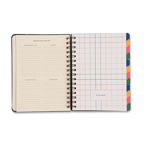 Cicero Planner Permanente Wire-o Pastel Block Semanal Notas A5 Color, 9528