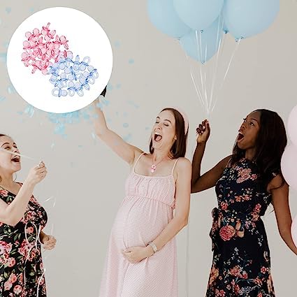 Image of Acrylic Pacifier,100Pcs Mini Baby Pacifiers Baby Shower Favors Birthday Party Decoration Baby Baptism Soothing Pacifier Toys Baby Nipples Baby Shower Decoration Accessories