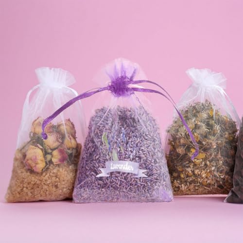 20 bolsas de organza con aroma a lavanda miniatura 4