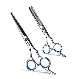 Hair Cutting Scissors Thinning Shears Kit ULG Professional Barber Hairdressing Texturizing Salon Razor Edge Scissor Japanese Stainless Steel 6.5 inch