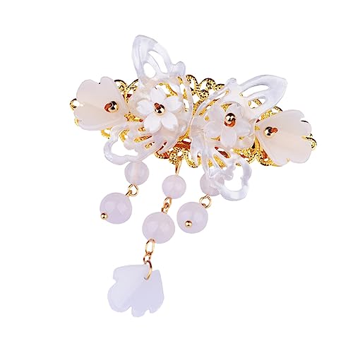 PACKOVE 1個 蝶ピンクリップ 翡翠のヘアピン 女性のためのヘアアクセサリー hair pin hair accessories for women 和装 髪飾り 女性の帽子 ヘアークリップ