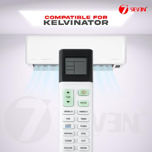 Image of 7SEVEN Compatible of Kelvinator Inverter Ac Remote Original Model 254 Suitable for Split Air Conditioner Ensure Each Key Function Match and Genuine Remotes Replicate Exactly for Better Performance